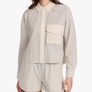 Madewell Crop Button Up Blouse